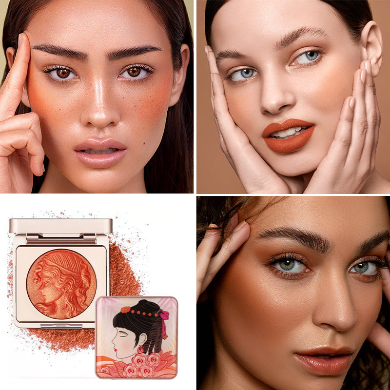š„Cosmetic NO.1š„Embossed Smooth Powder Blush Palette for Cheeks