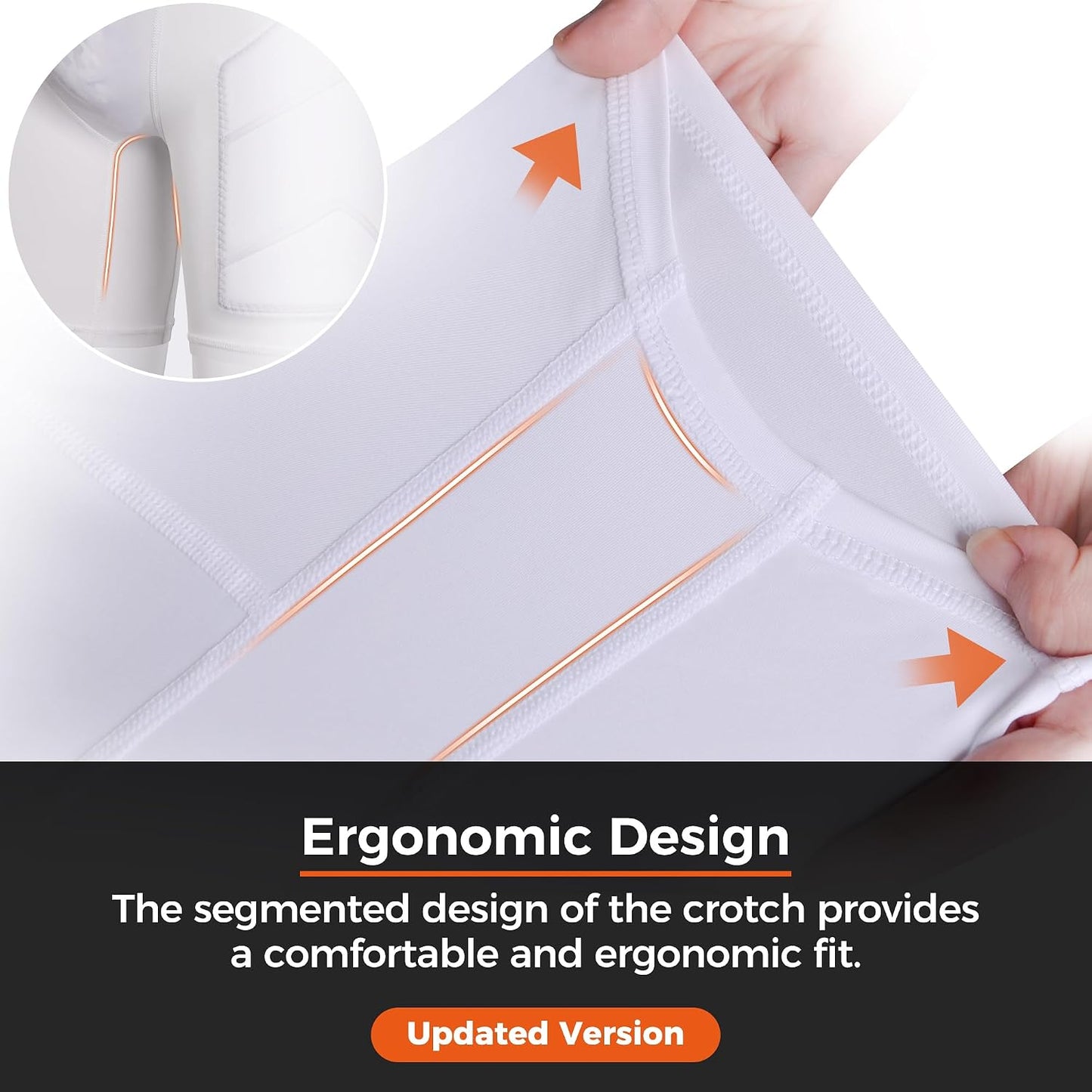 Adult Men Baseball Sliding Shorts with Cup Pocket Protective Padded Sliders Compression Cup Underwear for Football Lacrosse