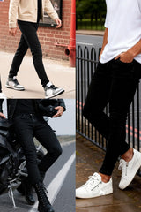 Men'S Ripped Jeans Slim Fit Skinny Stretch Jeans Pants