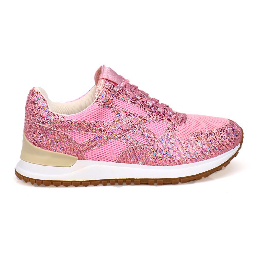 Solid Color Crystal Sparkle Sneakers