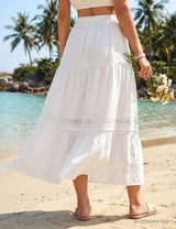 Womens Maxi Skirt Boho Summer Long Skirts with Pockets 2026