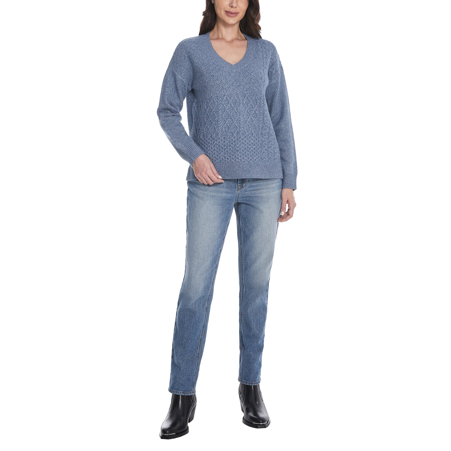 Frye Women'S Patchwork V-Neck Sweater