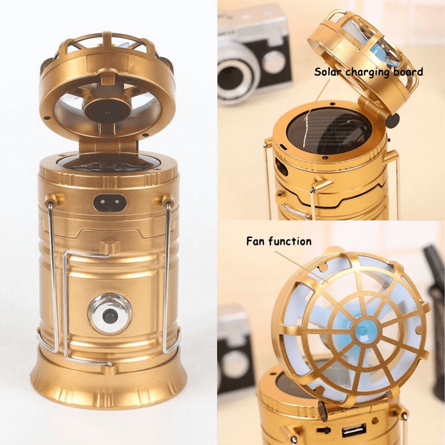 🔥 Summer Hot Sale 🔥 - Portable Solar Camping Light With Fan