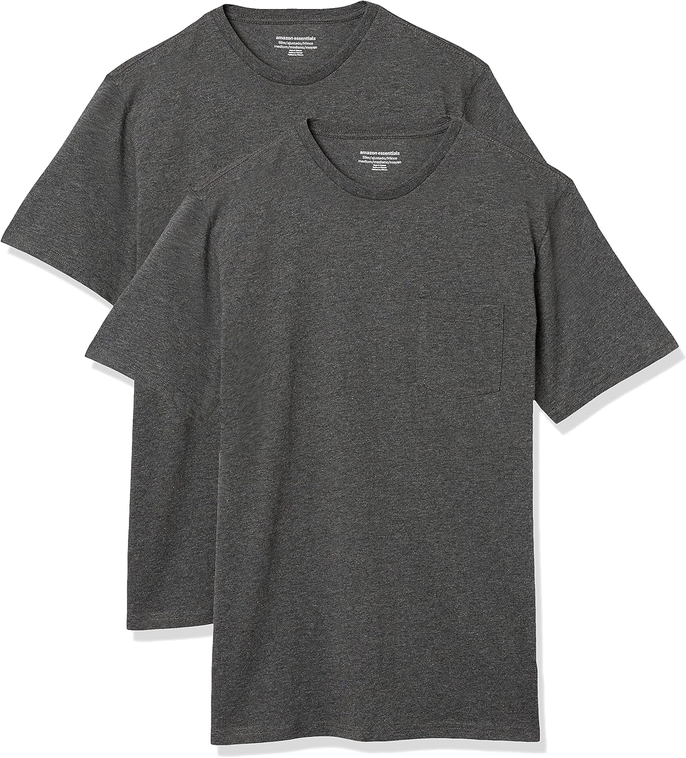 Men'S Short-Sleeve Crewneck Pocket T-Shirts, Pack of 2