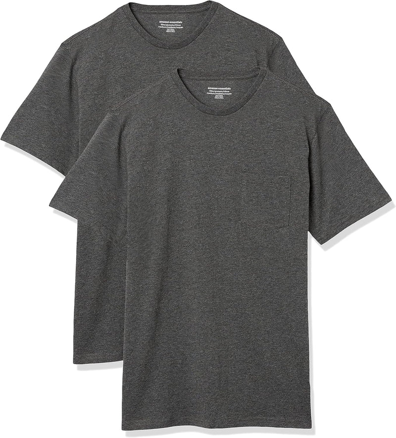 Men'S Short-Sleeve Crewneck Pocket T-Shirts, Pack of 2