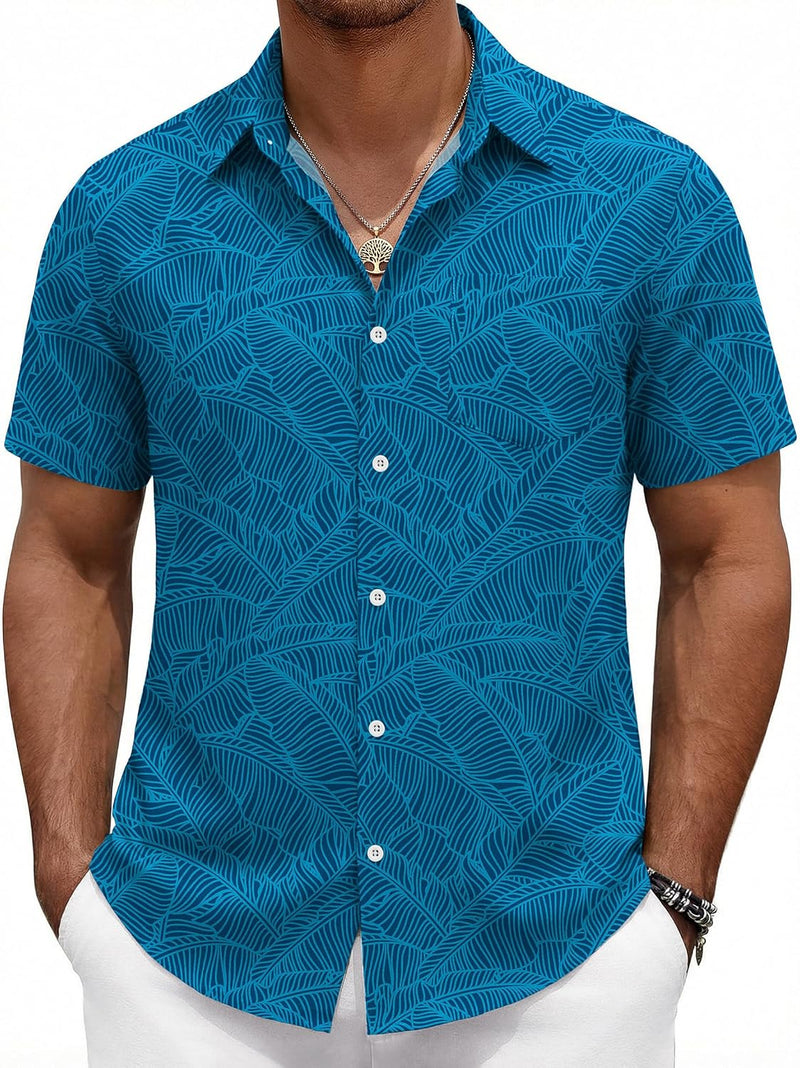 Mens Hawaiian Shirts Short Sleeve Button down Aloha Shirts Summer Vacation Beach Shirts