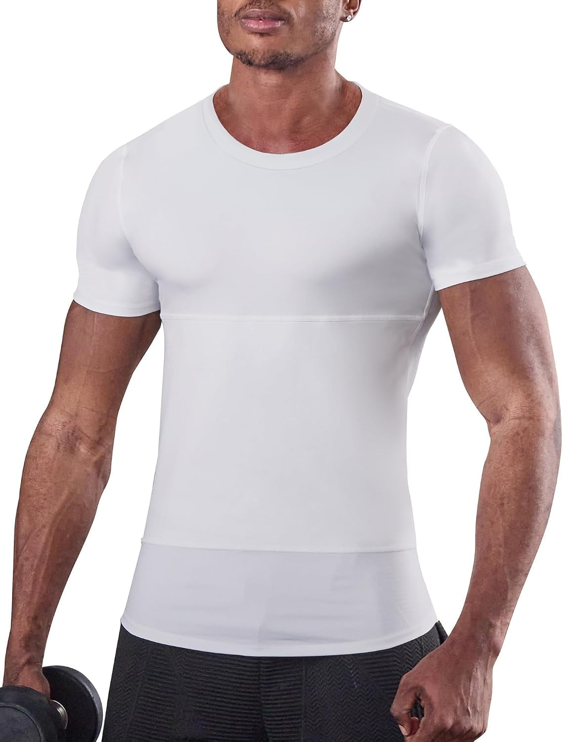 Mens Slimming Compression Shirt, Slimming Undershirt Shirts for Men Body Shaper Shapewear Tummy Control