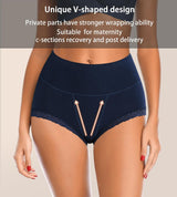 Women'S Cotton Underwear,Ladies Soft Stretch Tummy Control Comfy No Muffin Panties Boyshorts