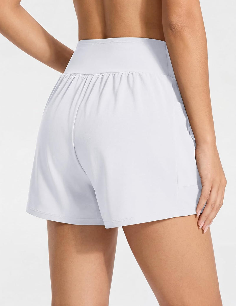 Women'S 3" Board Shorts High Waisted Swim Shorts Swimsuit Bottoms Beach Shorts with Pockets S-2XL