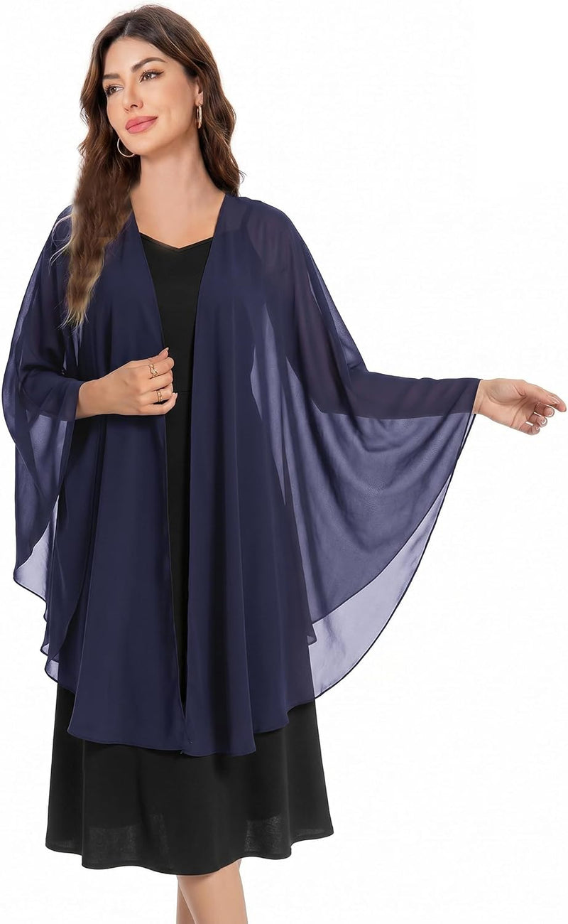 Chiffon Shawls and Wraps Wedding Party Shawl Scarf for Women Bridal Evening Dress on Special Occasion Dresses
