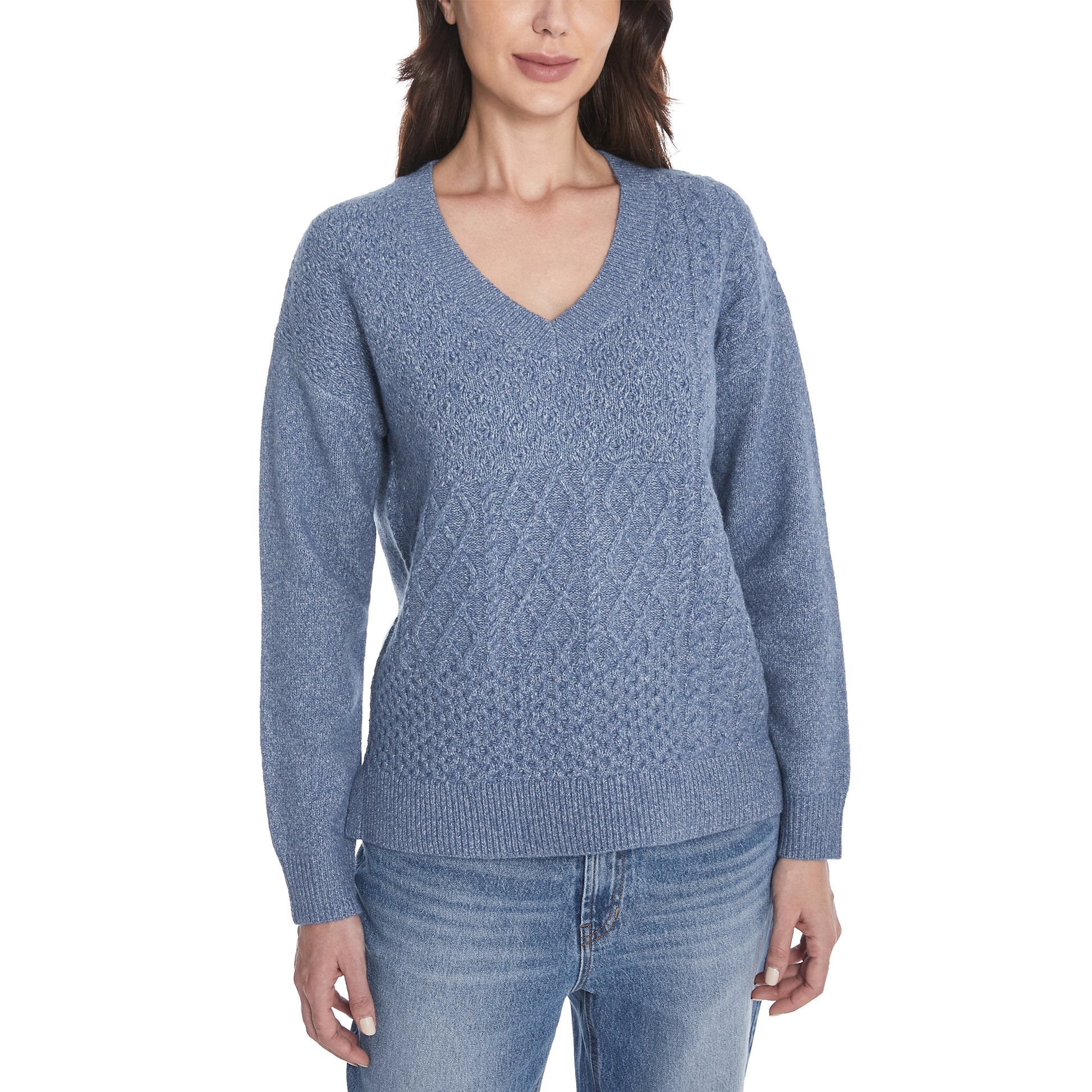 Frye Women'S Patchwork V-Neck Sweater