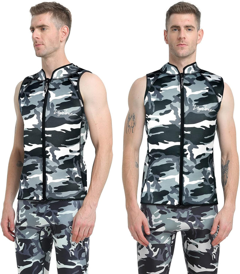 Wetsuit Vest Top for Men Women 2Mm Neoprene Vest Top Sleeveless Top with Front Zipper for Swimming Diving Surfing Canoeing Snorkeling