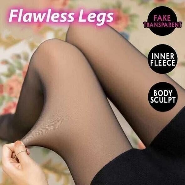 2023 hot selling autumn and winter must-have flawless leg warm plush lined elastic pantyhose🔥🔥🔥