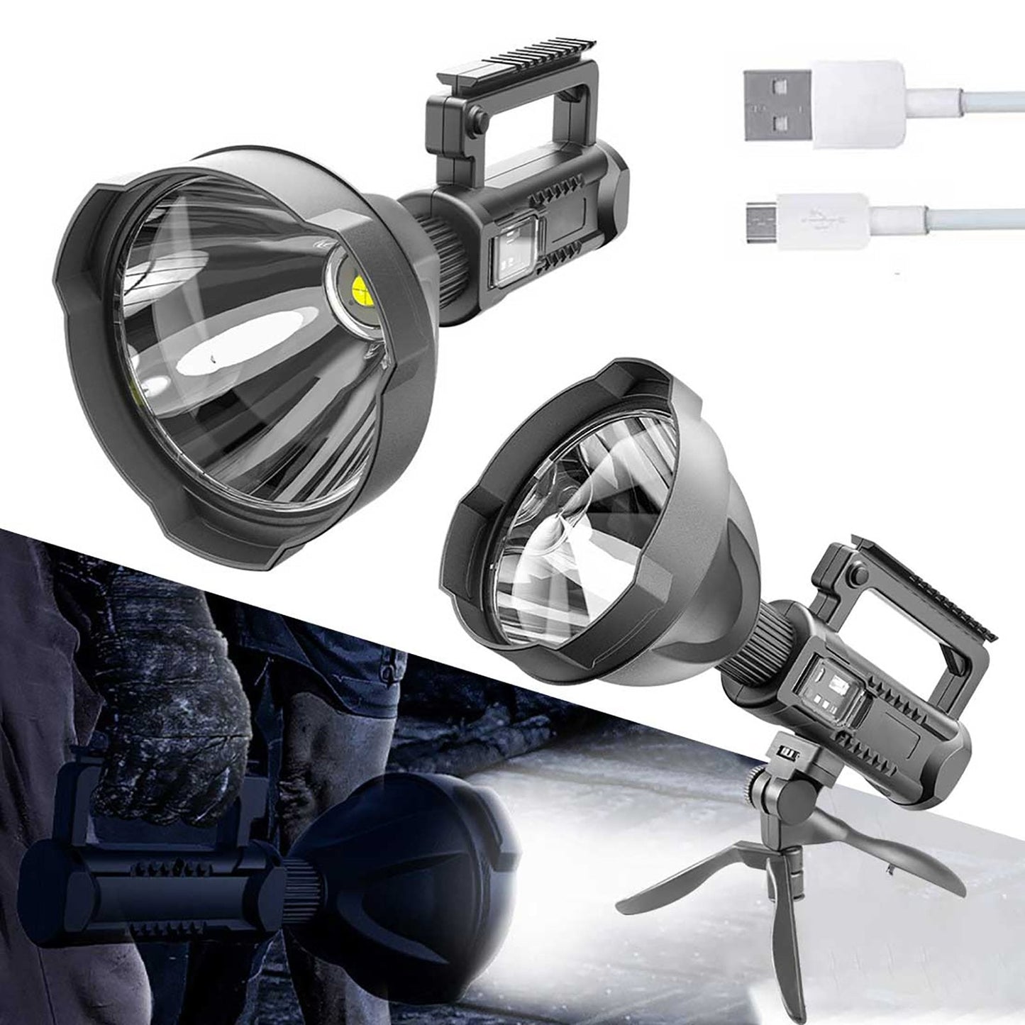 💥Limited Time Offer💥Rechargeable Tactical Spotlight Flashlight 160000 High LUMENS