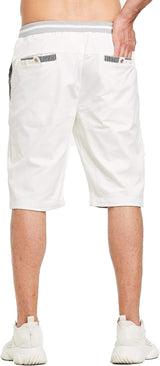 Men'S Shorts Casual Classic Fit Drawstring Summer Beach Shorts with Elastic Waist and Pockets