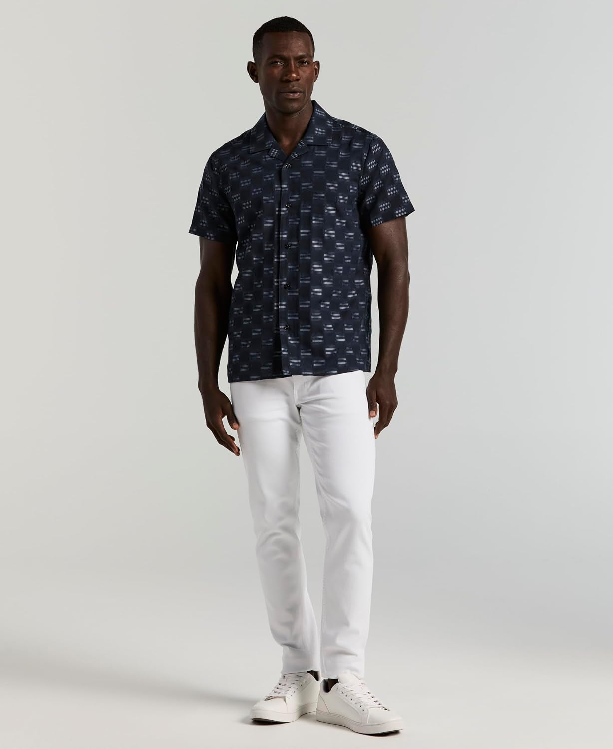 Men'S Short Sleeve Button down Camp Shirt