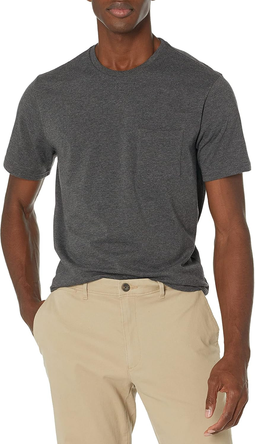 Men'S Short-Sleeve Crewneck Pocket T-Shirts, Pack of 2