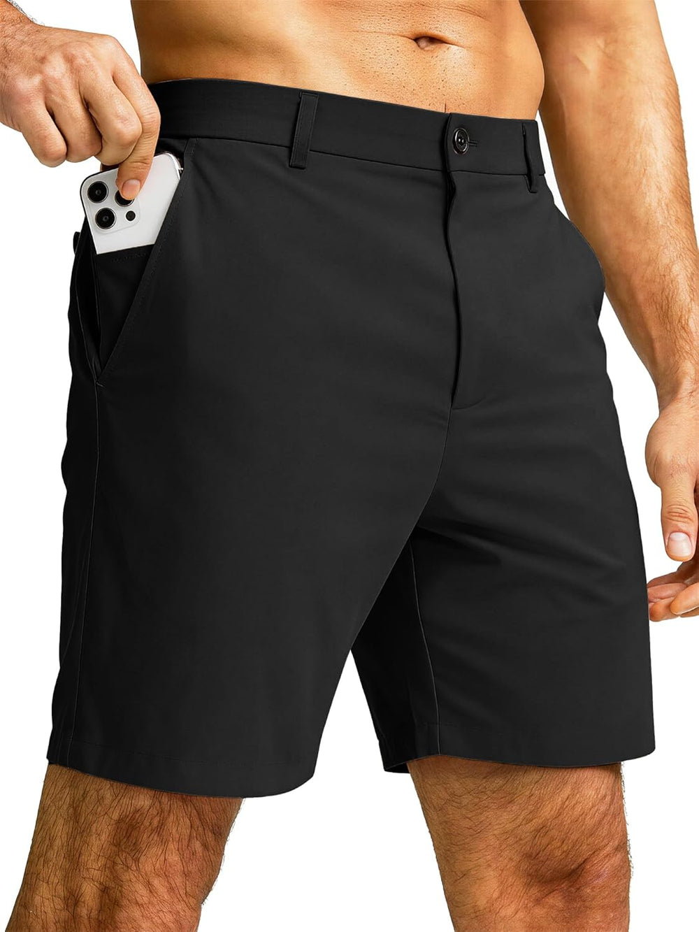 Men'S Golf Dress Shorts 7" Lightweight Work Shorts for Men Casual Stretch Quick Dry with 6 Pockets