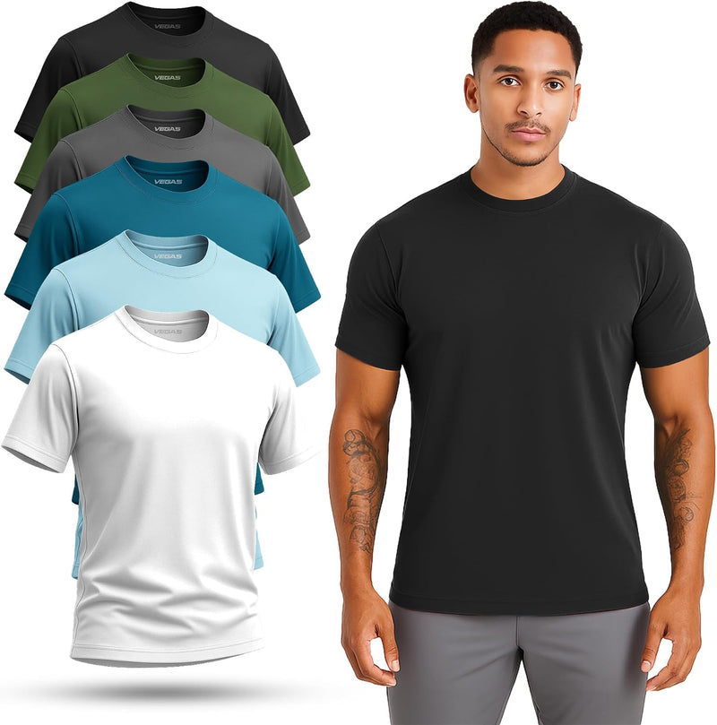 Vegas Classic Mens T-Shirts – Short Sleeve Crew Neck T Shirts for Man, Cotton Blend Plain Novelty Men'S T-Shirts