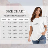Summer Short Sleeve T-Shirts for Women Fashion Trendy Loose Cute Tunic Casual Crew Neck Tops White Blouse Size L