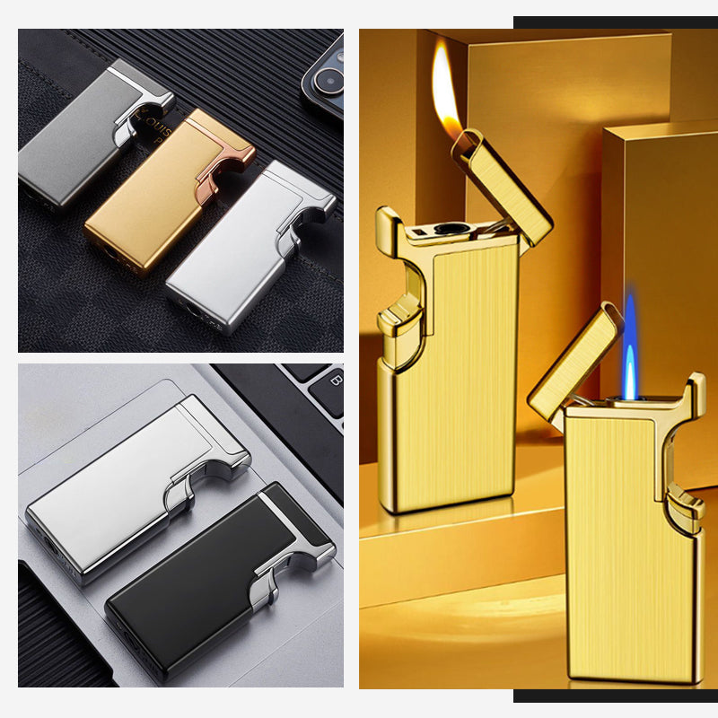 🔥🔥Creative Windproof Dual Flame Refillable Gas Lighter