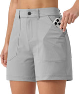 Women'S Hiking Shorts Qucik Dry Stretch Travel Golf Casual Shorts with Pockets Water Resistant 5"
