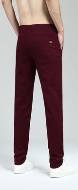 Men'S Skinny Stretchy Khaki Pants Colored Pants Slim Fit Slacks Tapered Trousers