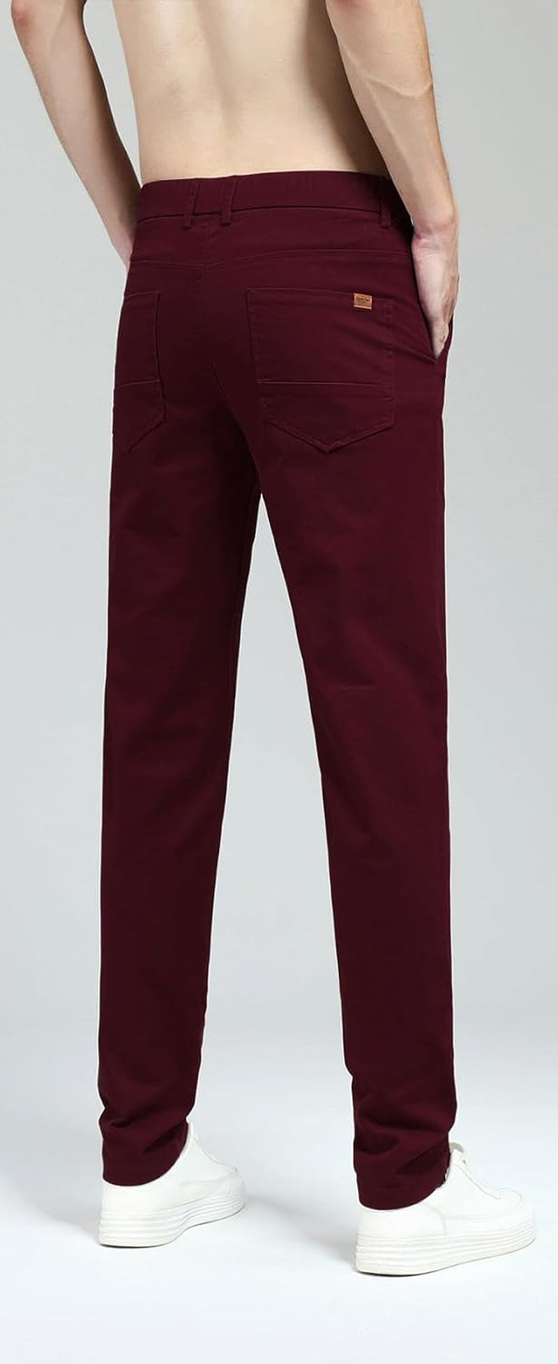 Men'S Skinny Stretchy Khaki Pants Colored Pants Slim Fit Slacks Tapered Trousers