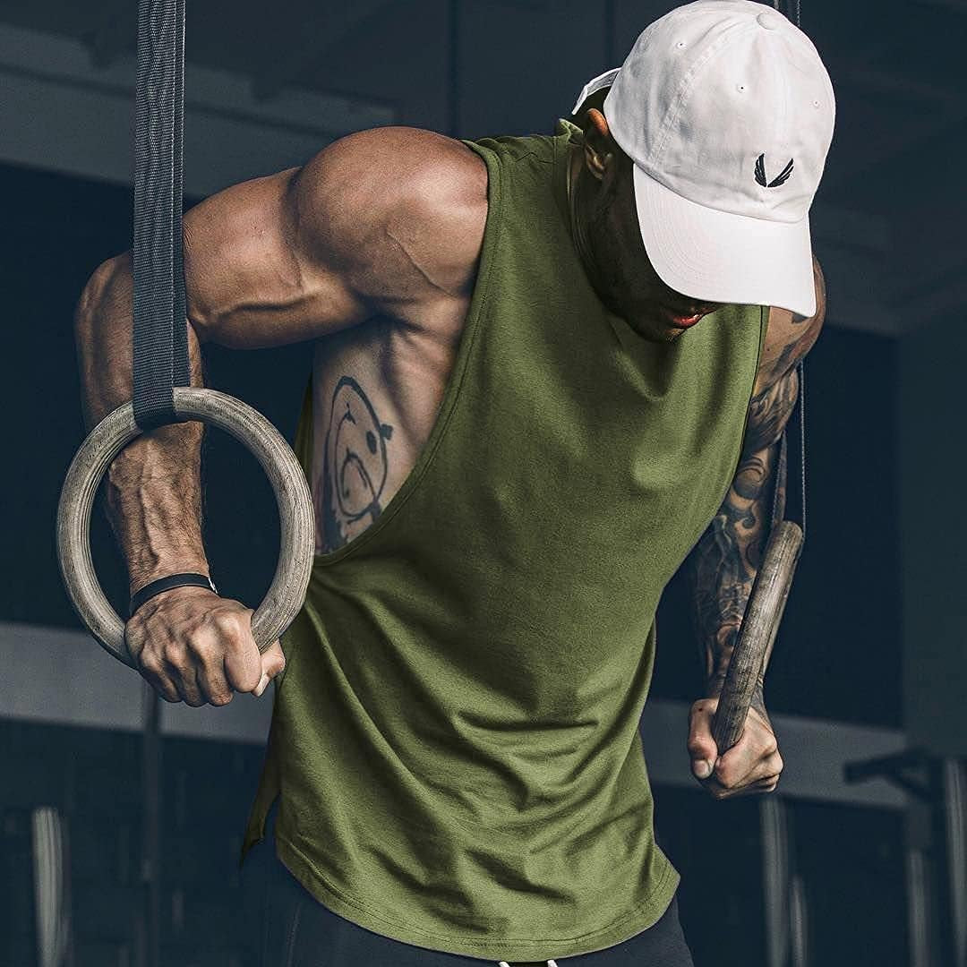 Men Workout Tank Top 2 Pack Gym Bodybuilding Sleeveless Muscle T Shirts