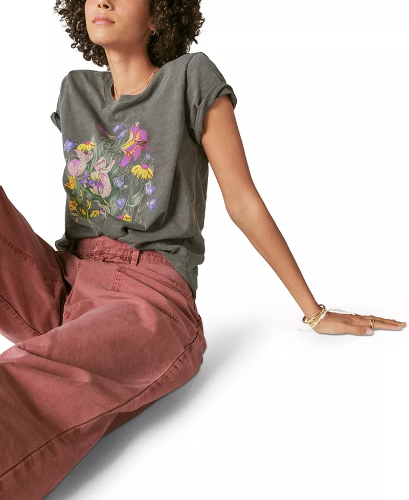 Women'S Faded Neon Floral Classic T-Shirt