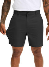 Men'S Golf Dress Shorts 7" Lightweight Work Shorts for Men Casual Stretch Quick Dry with 6 Pockets