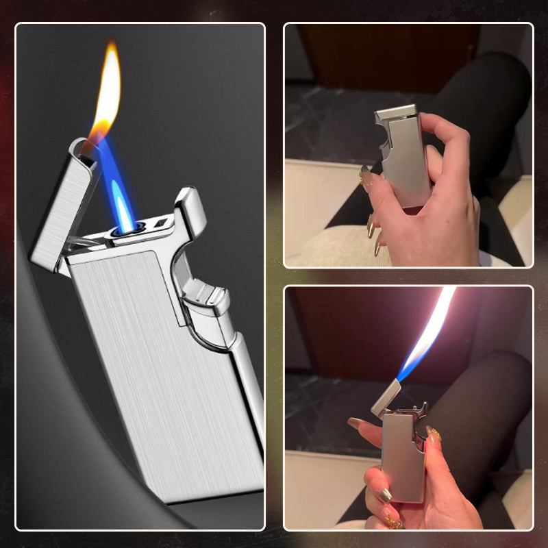 🔥🔥Creative Windproof Dual Flame Refillable Gas Lighter