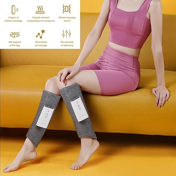 RevitalEase Leg Massager with Heat and Compression Therapy