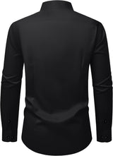 Mens Wrinkle Free Dress Shirts Regular Fit Business Button down Shirt Formal Long Sleeve Wedding Stretch Shirts