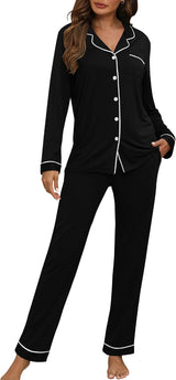 Women Pajama Set Long Sleeve Sleepwear Fashion Night Wear