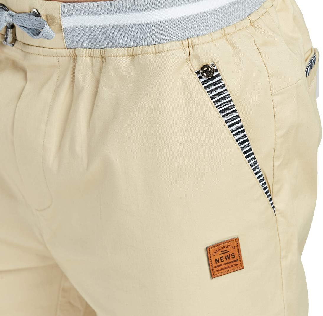 Men'S Shorts Casual Classic Fit Drawstring Summer Beach Shorts with Elastic Waist and Pockets