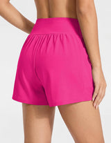 Women'S 3" Board Shorts High Waisted Swim Shorts Swimsuit Bottoms Beach Shorts with Pockets S-2XL