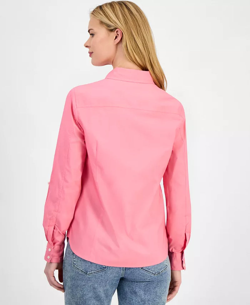 Women'S Roll-Tab Button-Front Shirt