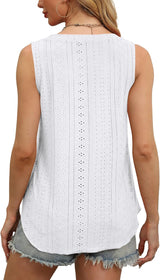 Womens Tank Tops V Neck Sleeveless Flowy Loose Fit Basic Casual Summer Tops