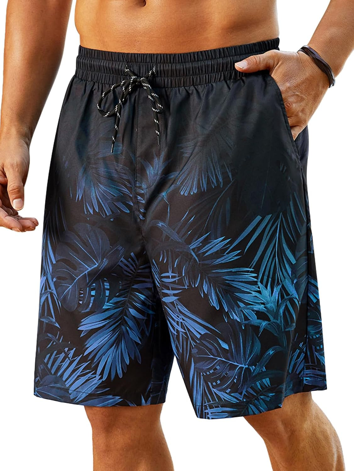 Men'S Swim Trunks Quick Dry Bathing Suit Swimming Board Shorts Mesh Lining Hawaiian Beach Swimwear with Pockets