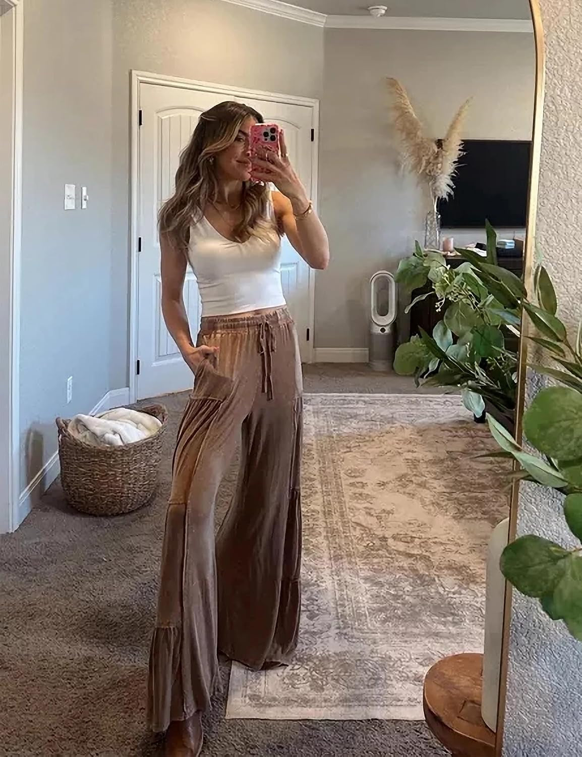 Women'S Crop Tops Deep V Neck Sleeveless Backless Double Lined Cropped Tank Top for Going Out