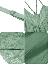 Women'S Y2K Lace Cami Tops V Neck Babydoll Spaghetti Strap Going Out Tops Summer Cute Floral Flowy Camisole Shirts