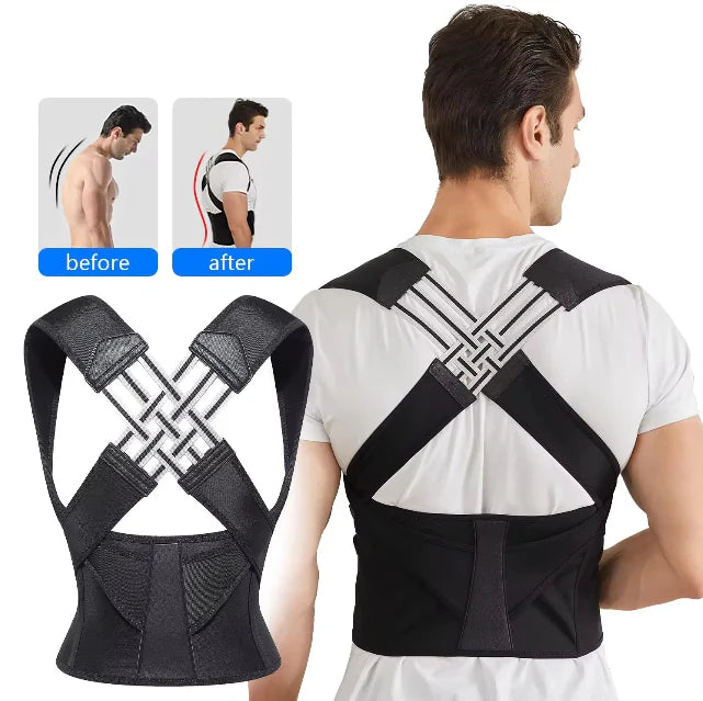 AlignRight Adjustable Posture Corrector for Back and Shoulder Support