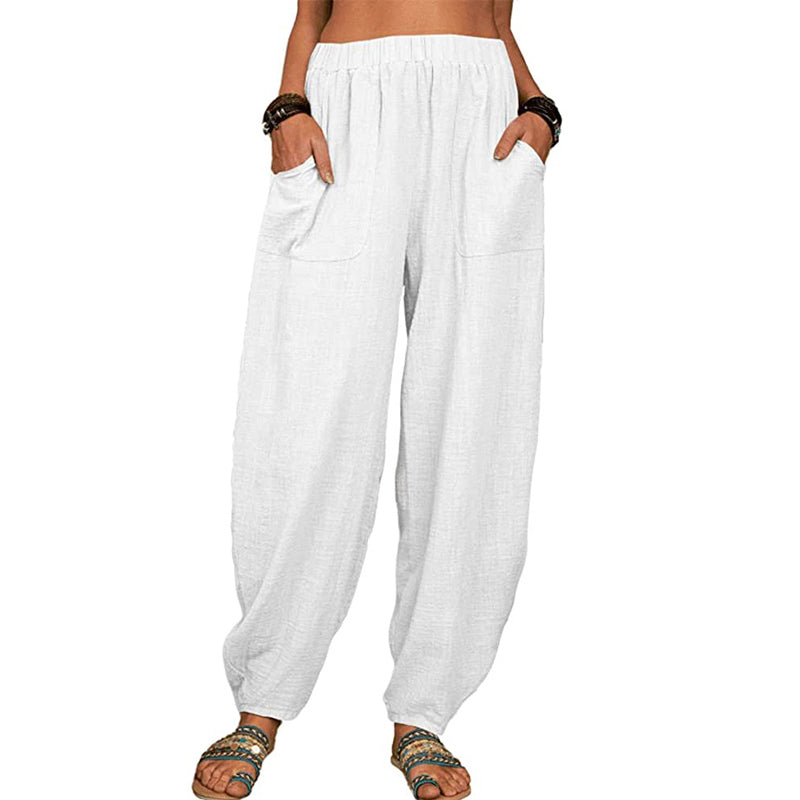 Women's Loose Cotton and Linen Casual Pants