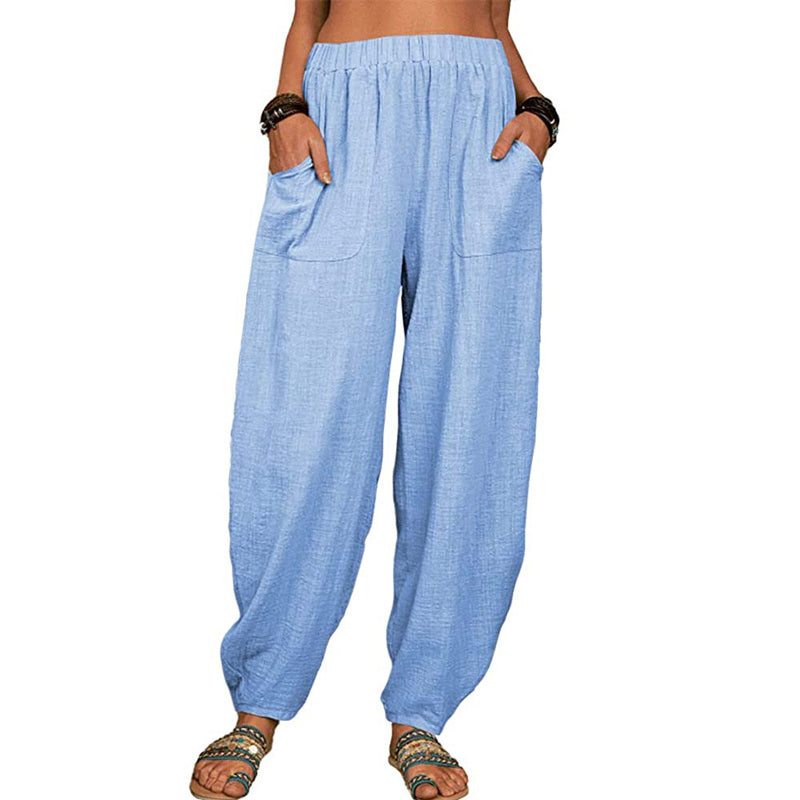 Women's Loose Cotton and Linen Casual Pants