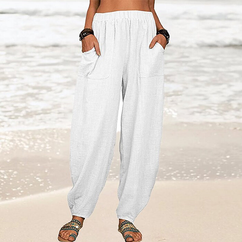 Women's Loose Cotton and Linen Casual Pants