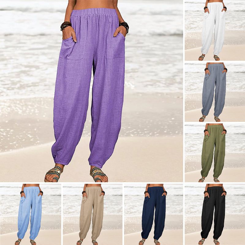 Women's Loose Cotton and Linen Casual Pants