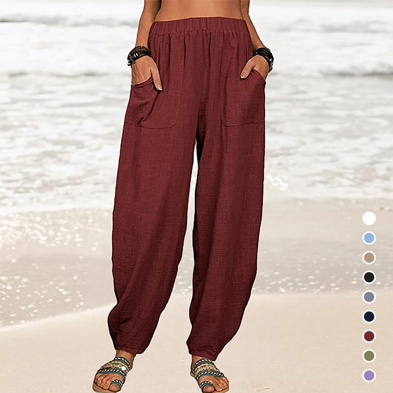 Women's Loose Cotton and Linen Casual Pants