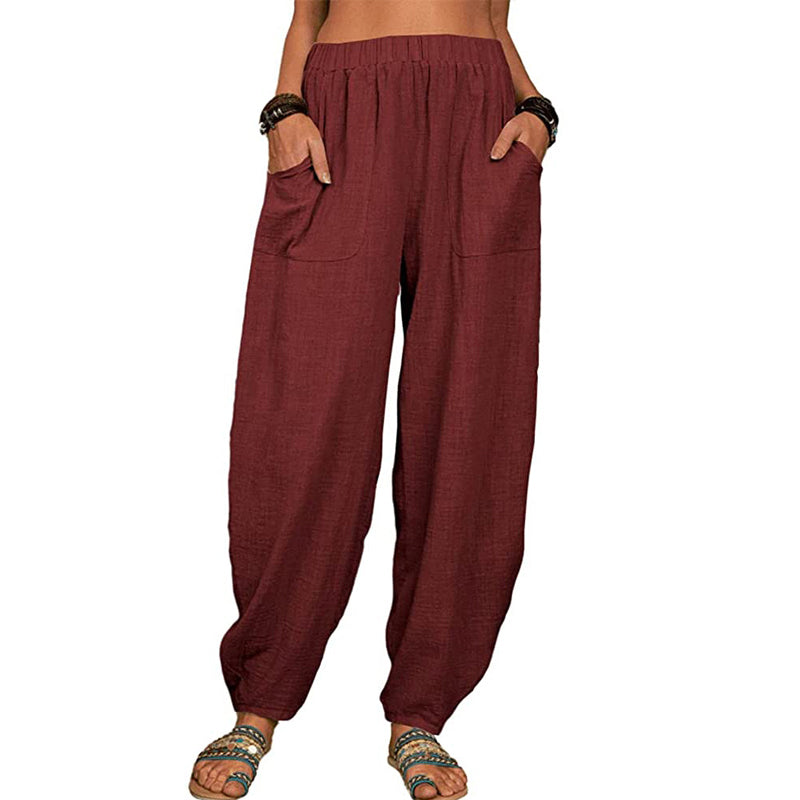 Women's Loose Cotton and Linen Casual Pants