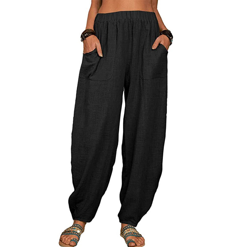 Women's Loose Cotton and Linen Casual Pants
